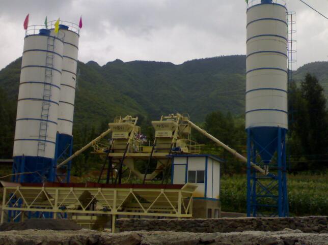 連體JS750混凝土攪拌站